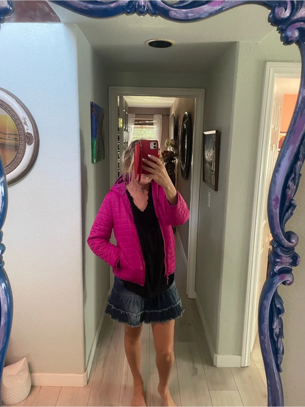 Cat & Jack Girls' Fuchsia Hooded Puffer Jacket